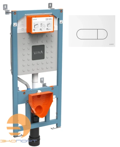 Инсталяция V12  + Панель смыва Root Round, белая (В ПОДАРОК!), Vitra