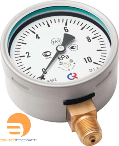 Напоромер КМ-22Р (0...10кПа) G1/2", 100мм, кл.т.1,5