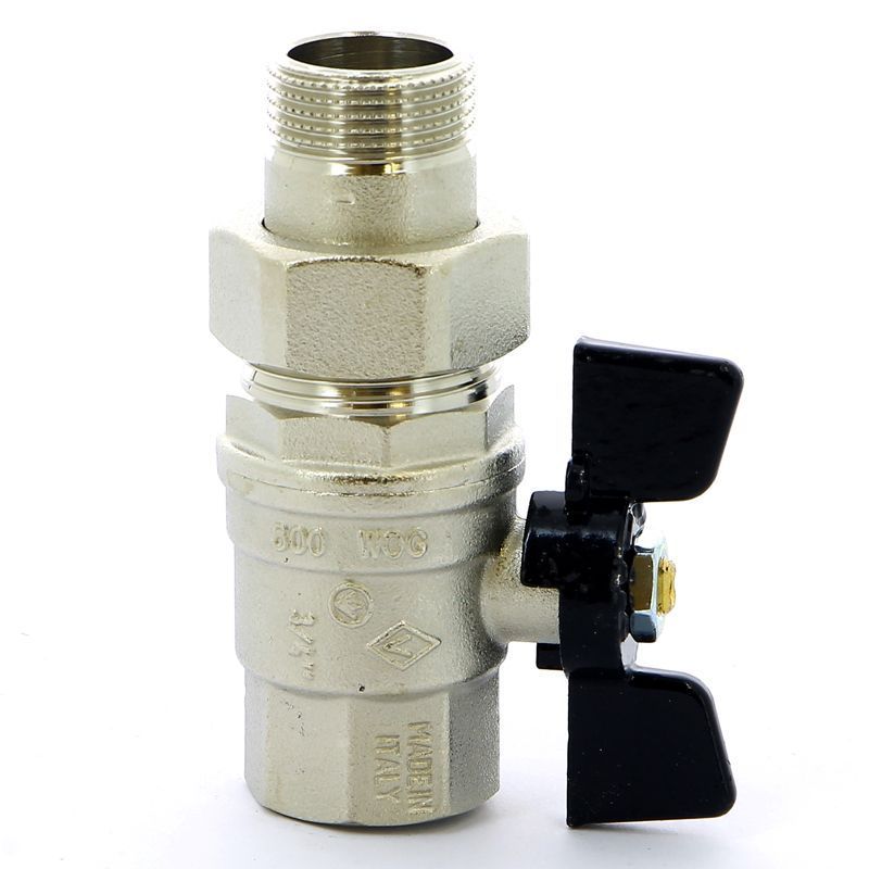 Кран со сгоном усиленный НВ  3/4" (бабочка) Bugatti