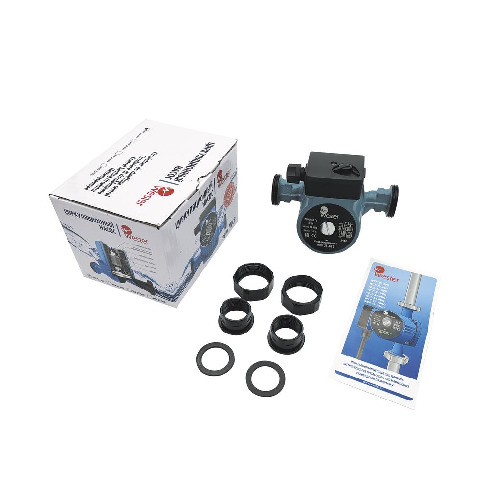 Насос циркуляционный WCP 25-40G (с гайками) Wester