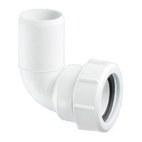 Отвод 90гр Ду40хДн40, белый McAlpine