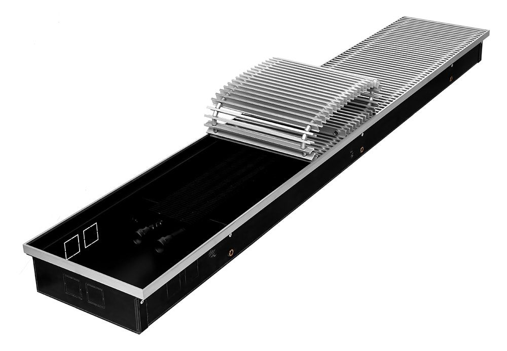 Конвектор внутрипольный Gekon Eco с решеткой UNA H08 L120 T23 (без клапана)