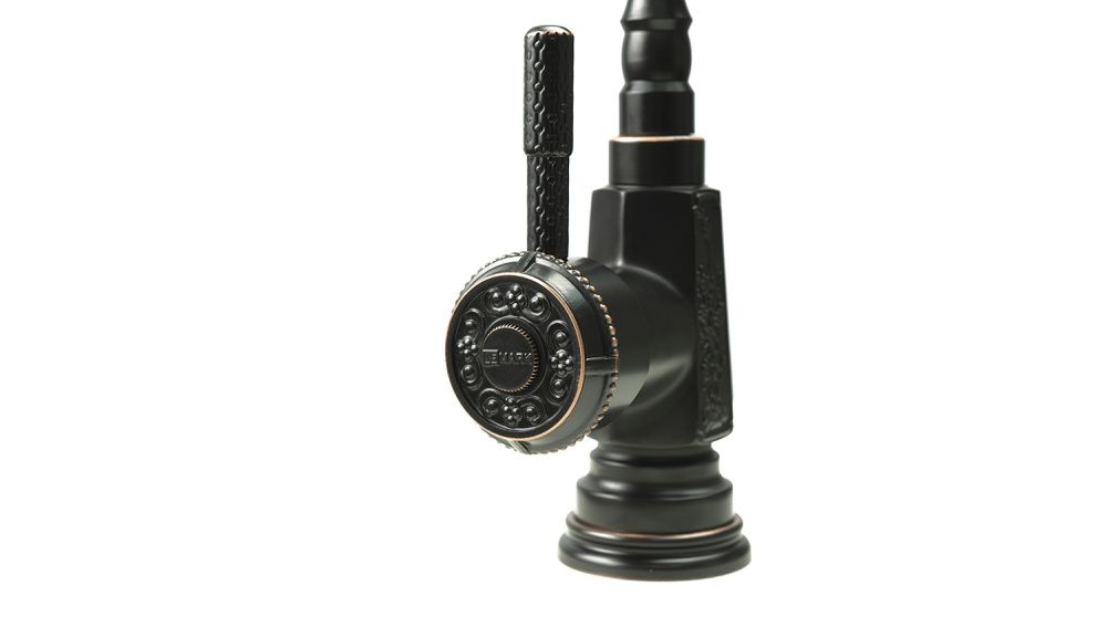 Смеситель для кухни/умывальника JASMINE, с поворотным изливом, черная бронза, LEMARK