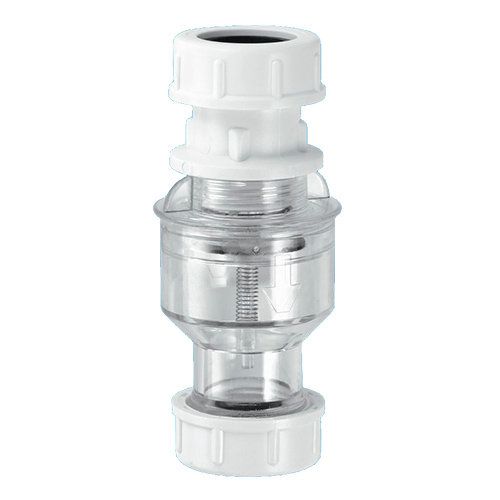 Клапан обратный вертикальный DN 19-23мм (прозрачный) "компрессионный"  McAlpine 