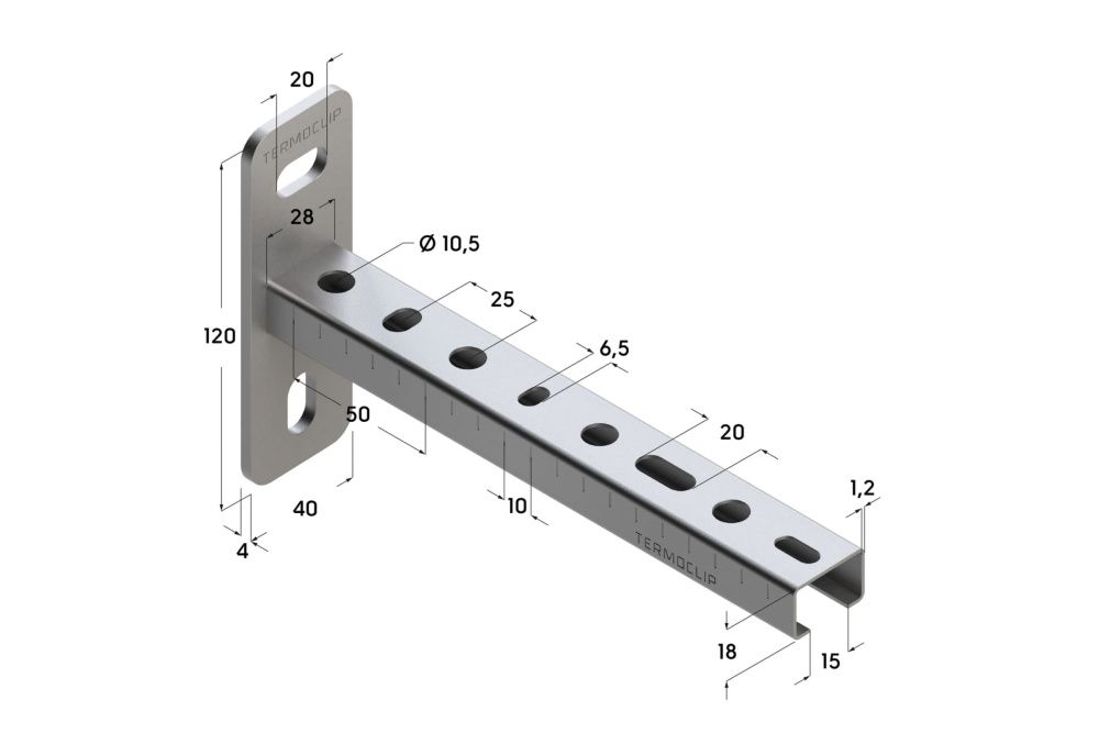 Консоль 28*18*1,2-500, Termoclip