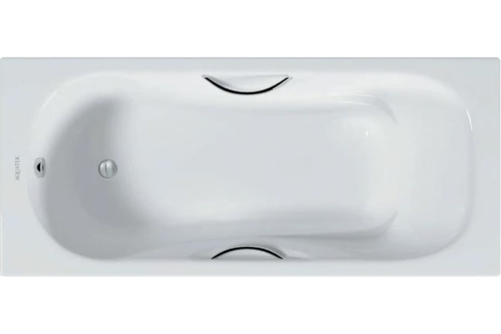 Ванна чугунная эмалированная ГАММА 1500x750x420 в комплекте с 4-мя ножками и 2-мя ручками AQUATEK