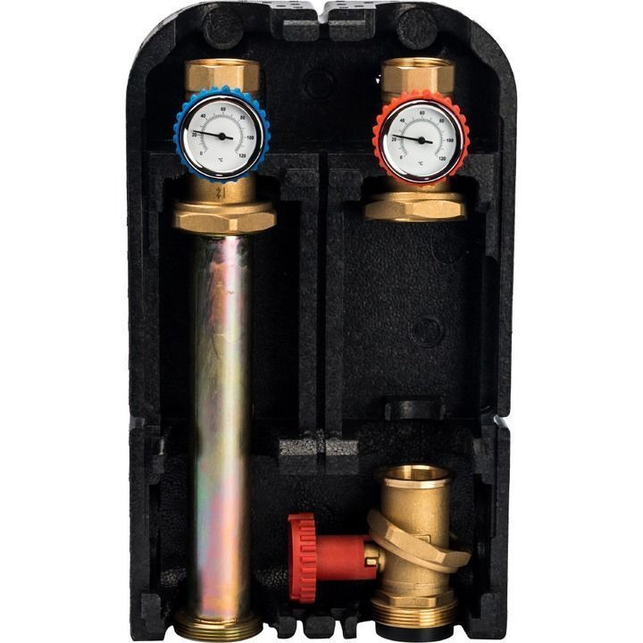 Насосная группа с прямым контуром 1 1/4" без насоса в теплоизоляции DN 32 STOUT