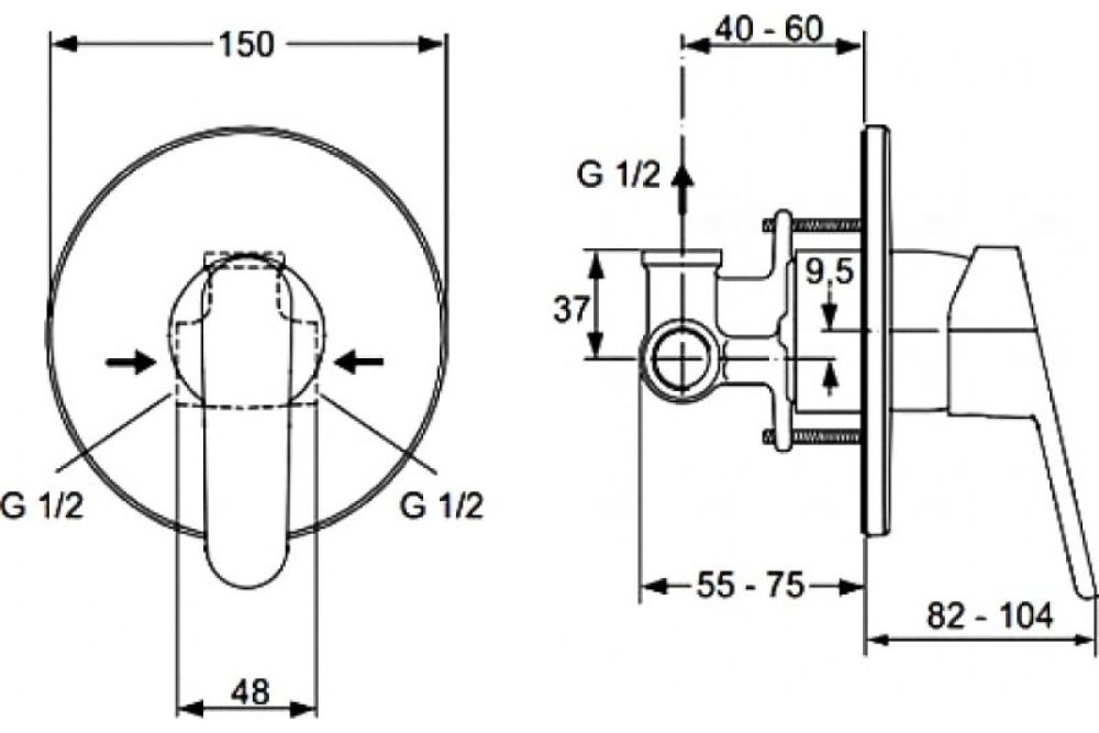 Набор с гиг/душ. IDEAL STANDARD