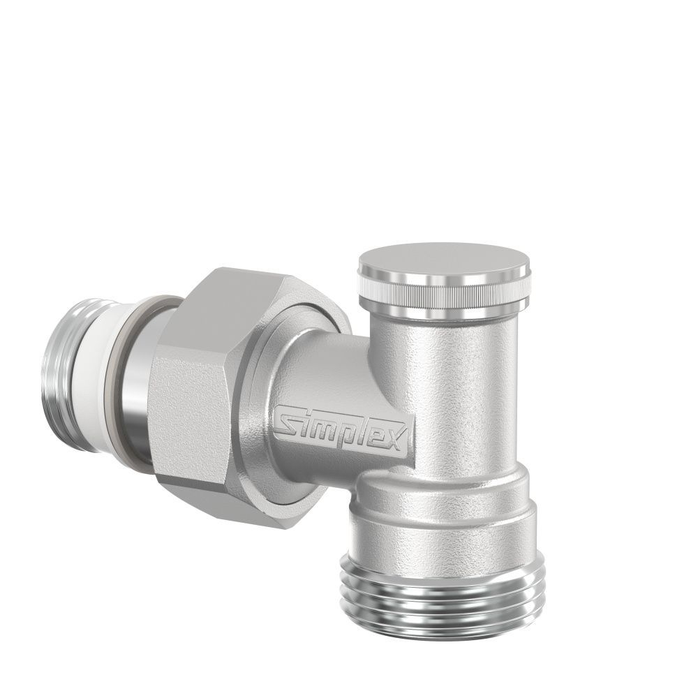 Вентиль запорный тип AG/N 1/2х3/4 (евроконус) угловой Simplex