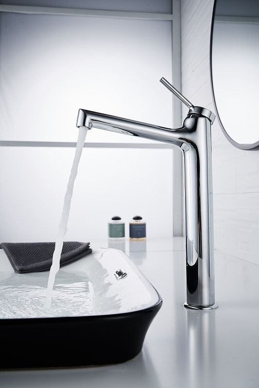 Смеситель для умывальника MINIMA высокий, монолитный, хром Lemark