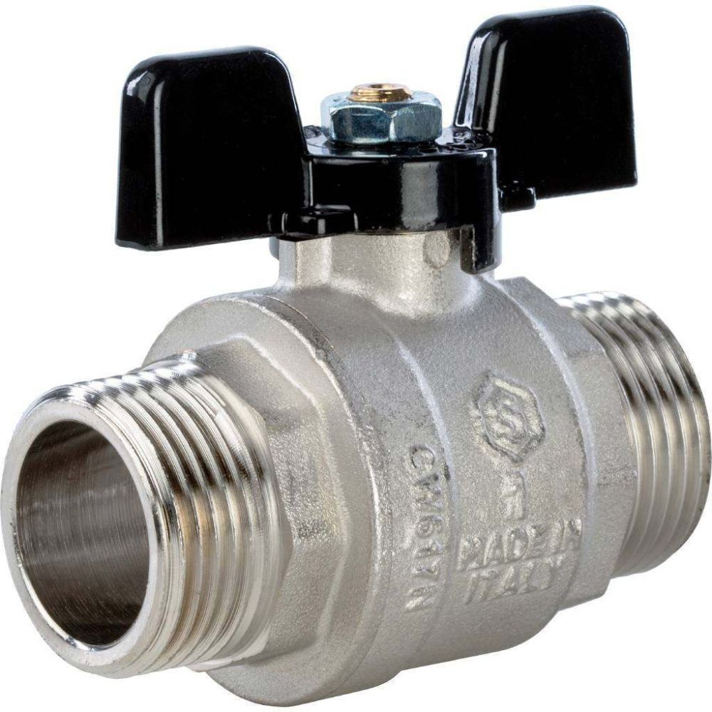 Кран шаровой полнопроходной  НН 1" (бабочка) STOUT (гост)