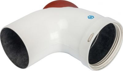 Элемент дымохода отвод 90° DN80 с инспекционным патрубком STOUT