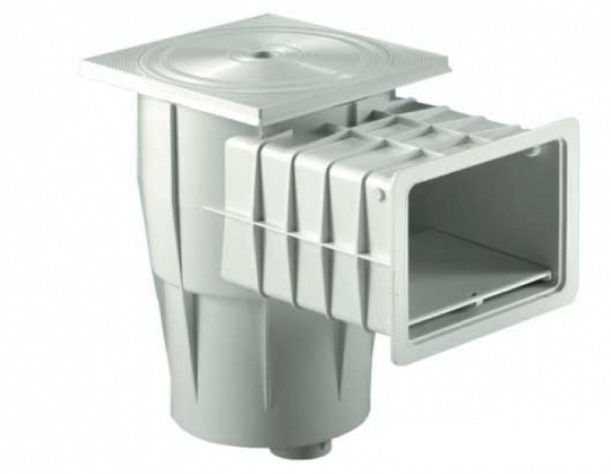 Скиммер 17,5л. с широким раструбом и квадратной крышкой для бет.