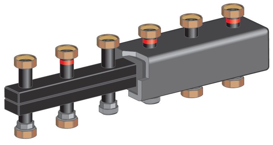 Распределительный модуль на 2-3 отопительных контура МСН до 85 кВт Huch 