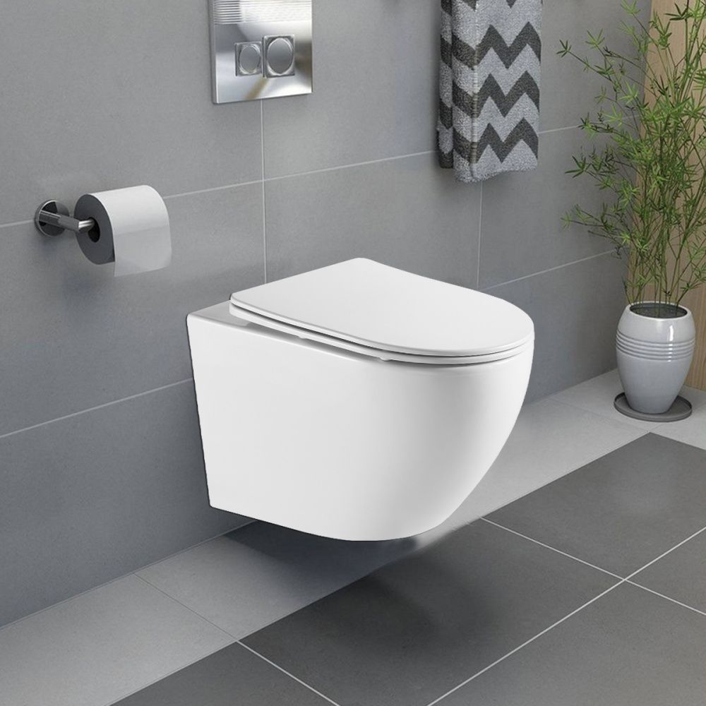 Унитаз подвесной безободковый GRADO "Торнадо", антивсплеск, сиденье микролифт  AZARIO