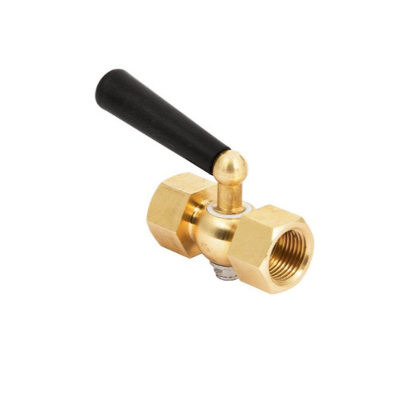 Кран 3-ходовой латунный, с ручкой, для манометра G1/2" ВВ, РОСМА