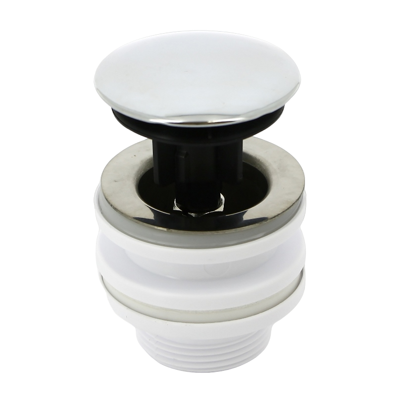 Выпуск без перелива пластиковый "кнопка" (d=1 1/4) хром McAlpine (блистер)