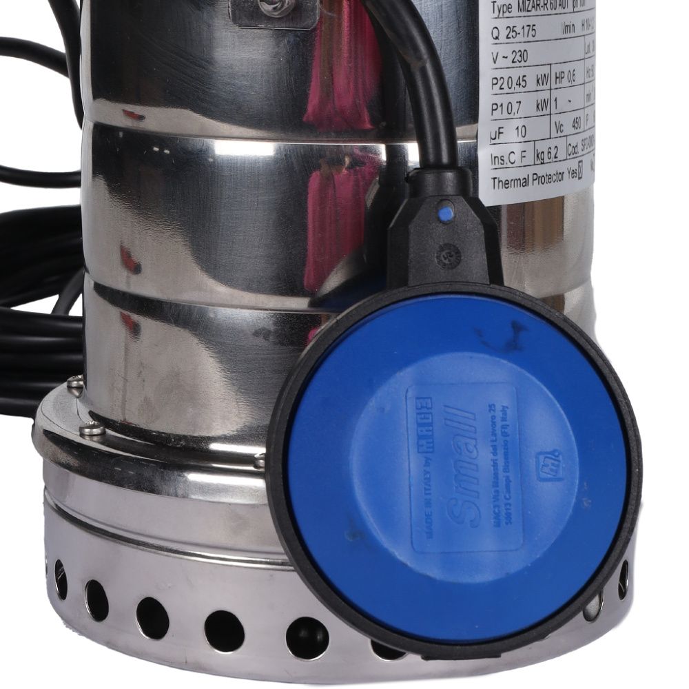 Насос дренажный с поплавком, кабель 10 м, 230V, Q=175 л/мин, H=10 м STOUT