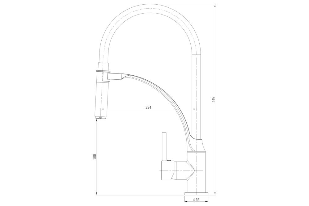 Смеситель для кухни SOUL, с гибким изливом, хром + черный, LEMARK Смеситель для кухни SOUL, с гибким изливом, хром + черный, LEMARK