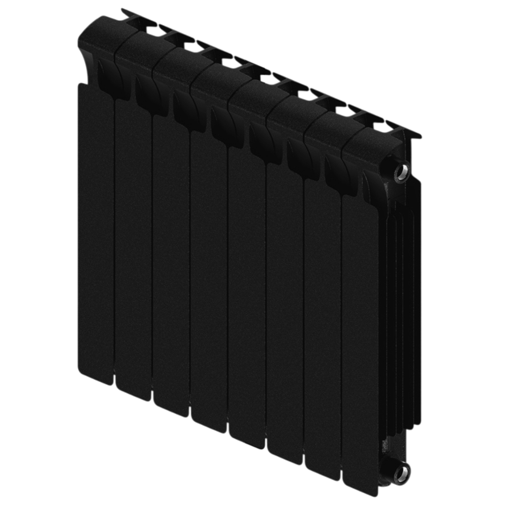 Радиатор биметаллический Monolit 500/100 мм  8 секции G3/4" боковое подключение Антрацит Rifar