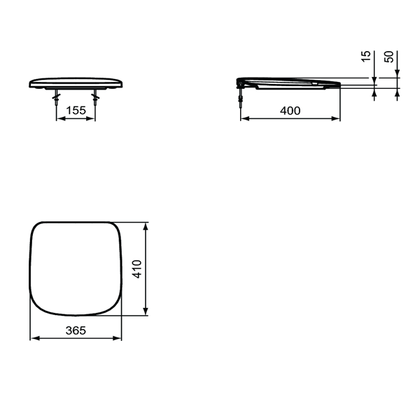 Сиденье с крышкой Esedra, дюропласт (soft close), IDEAL STANDARD