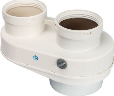 Элемент дымохода 80/80 адаптер для подкл. разд. труб (совместимый с BAXI) STOUT