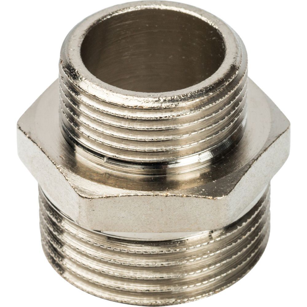 Ниппель переходной  НН 1х3/4 (никель) Stout