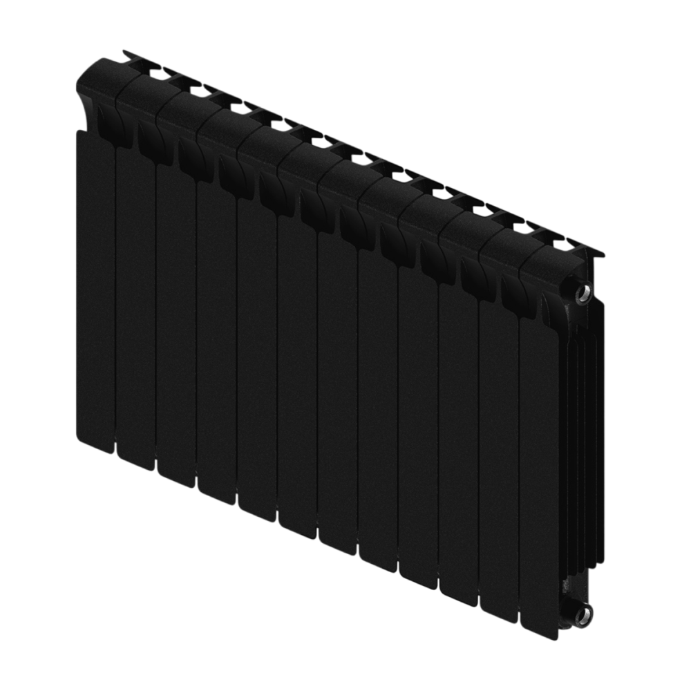 Радиатор биметал. Monolit 500/100 12 секции G3/4" боковое подкл. Антрацит Rifar