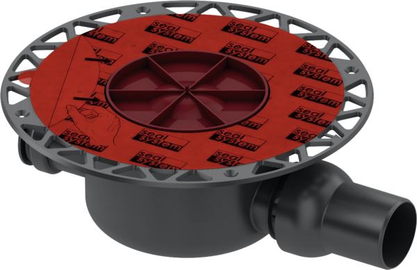 Сифон горизонтальный стандартный DN 50 с фланцем (без монтажного элемента и решетки) TECEdreinpoint S 