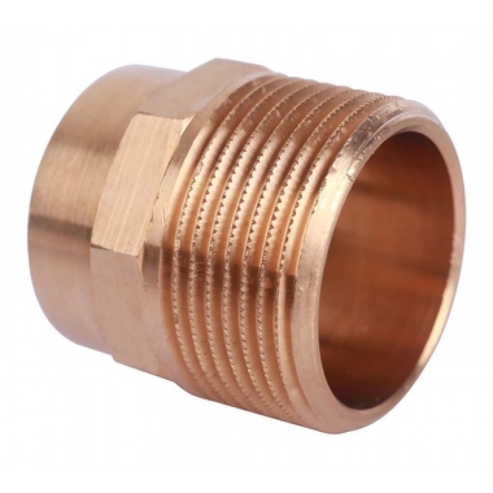 Муфта переходная НР-пайка 35х1" медная Sanha