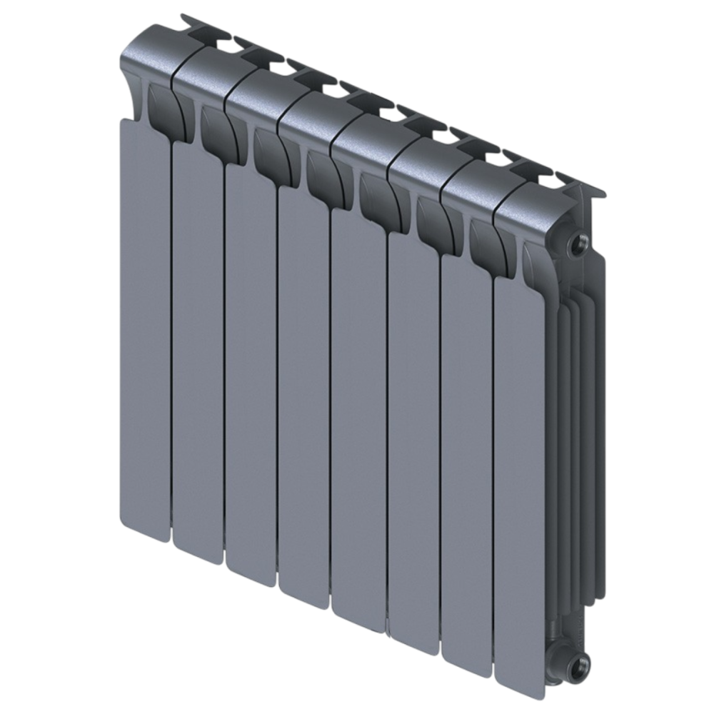 Радиатор биметаллический Monolit 500/100 8 секции G3/4" боковое подкл. Титан Rifar