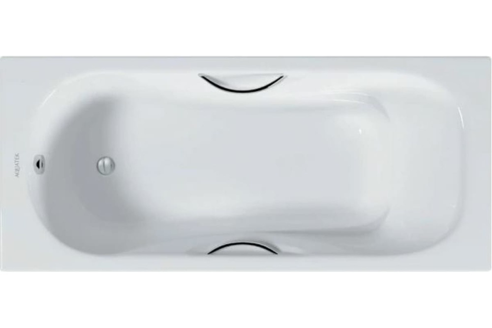 Ванна чугунная эмалированная ГАММА 1800x800x450 в комплекте с 4-мя ножками и 2-мя ручками AQUATEK