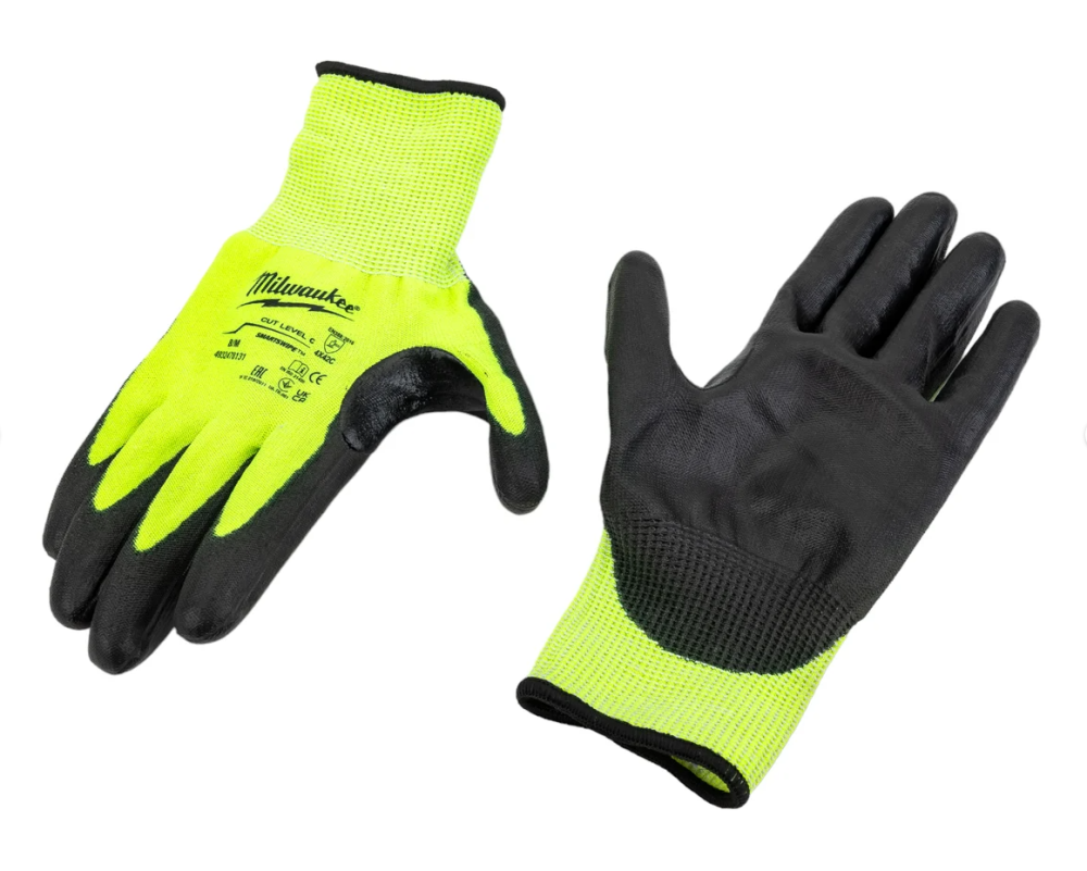 Перчатки защитные Hi-Vis Cut level 3/C, M/8 Milwaukee