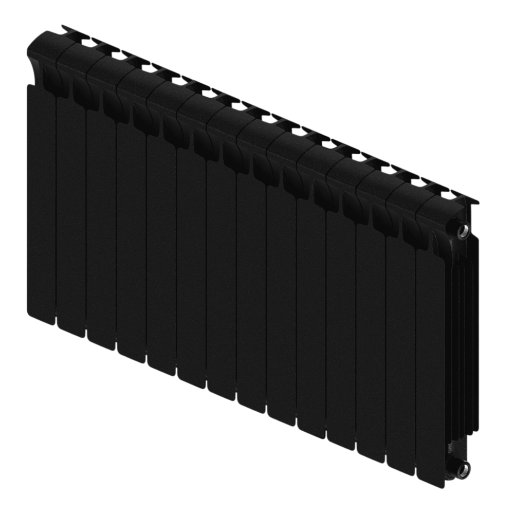 Радиатор биметаллический Monolit 350/100 14 секции G3/4" боковое подкл. Антрацит Rifar 