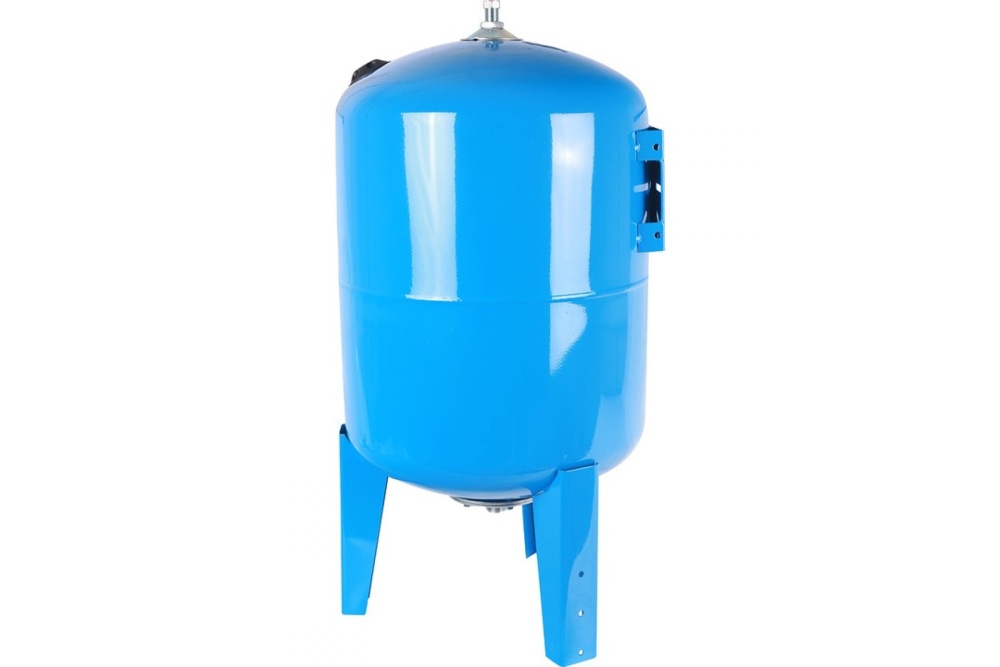 Бак мембранный для водоснабжения 1000 л STOUT вертикальный с опорными стойками со сменной мембраной (синий) 
