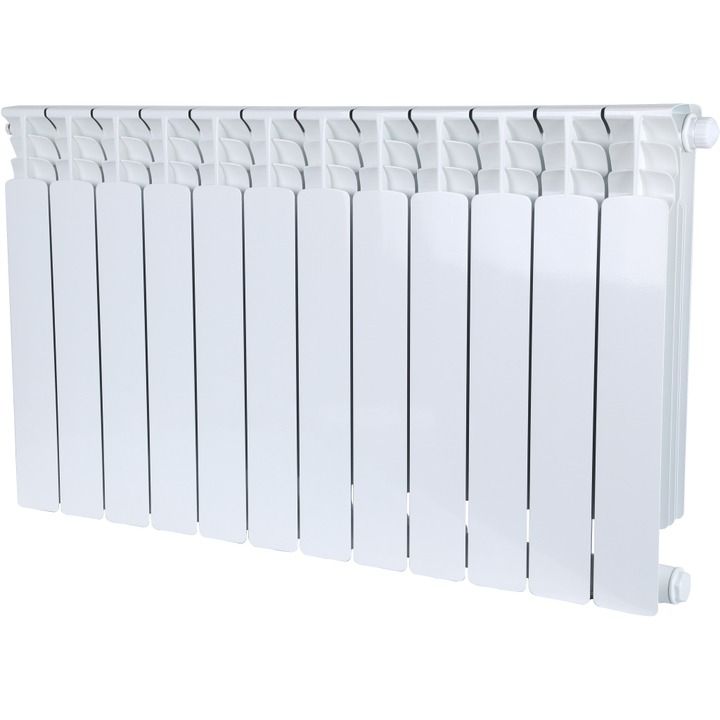Радиатор биметаллический секционный  Space 500/90 мм 12 секций белый нижнее правое подключение STOUT