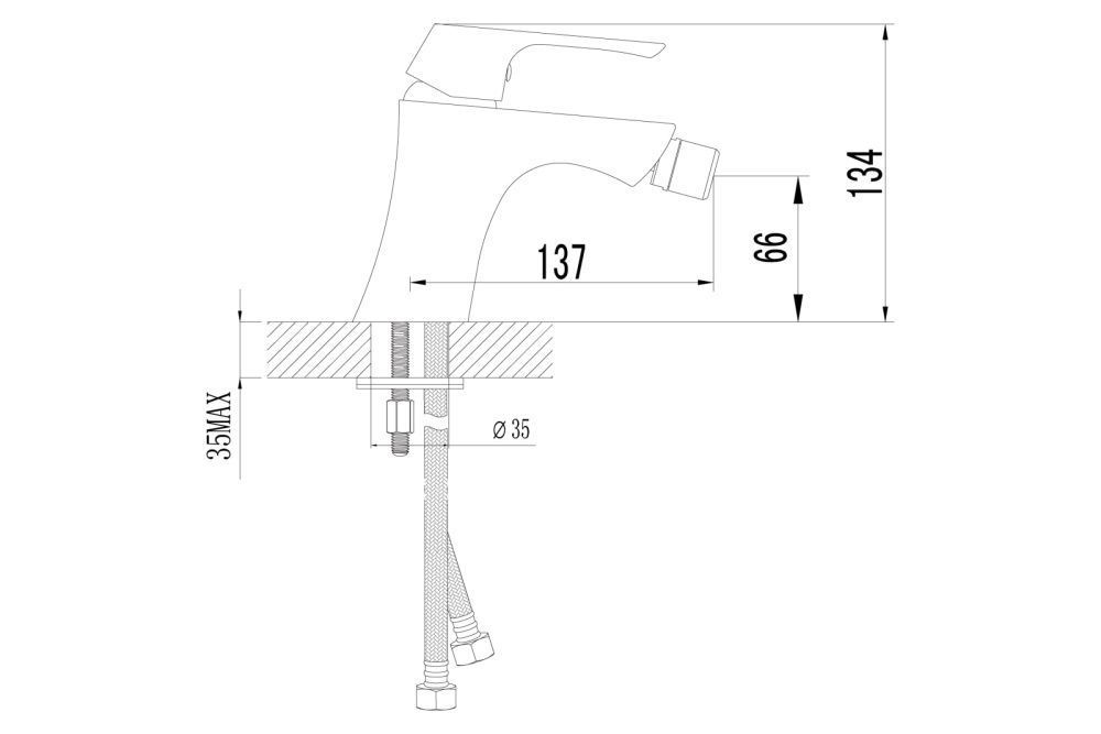 Смеситель для биде UNIT хром LEMARK