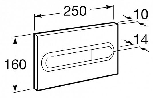 Клавиша двойная PRO PL1, хром,  Roca 