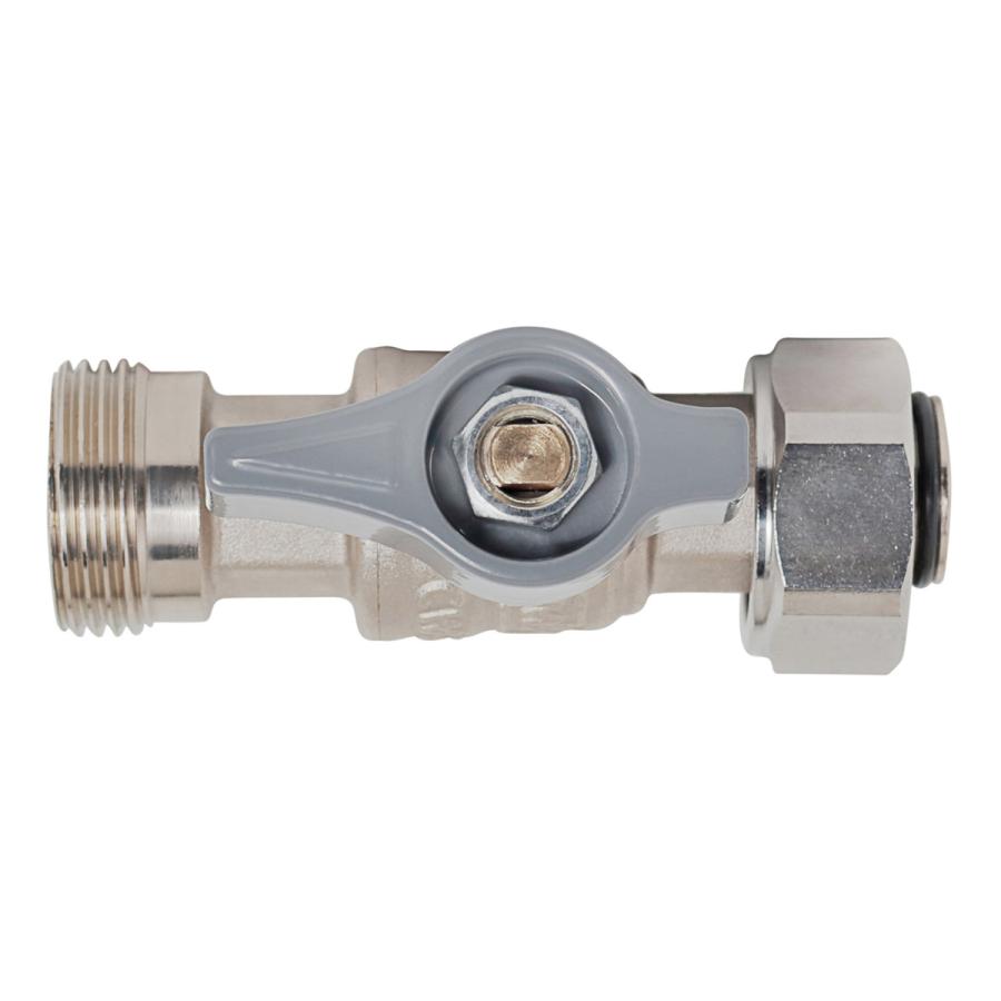 Кран шаровый Ду 15, G 3/4" НГ (Евроконус) х G 3/4" НР (Евроконус), для отводов коллектора МИВС