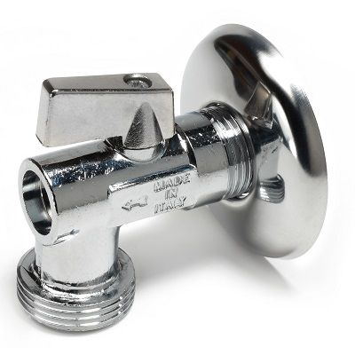 Кран шаровой угловой 1/2х3/4 хромированный Giacomini
