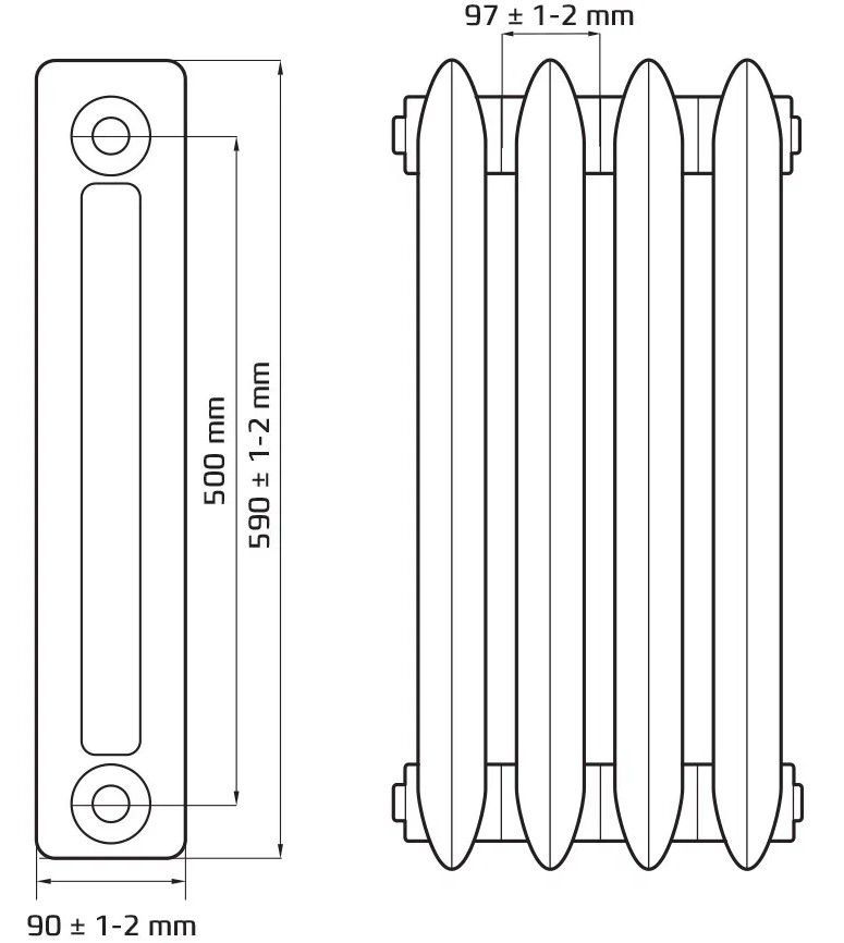 Радиатор чугунный Радимакс HEAT 500 (цена за секцию)