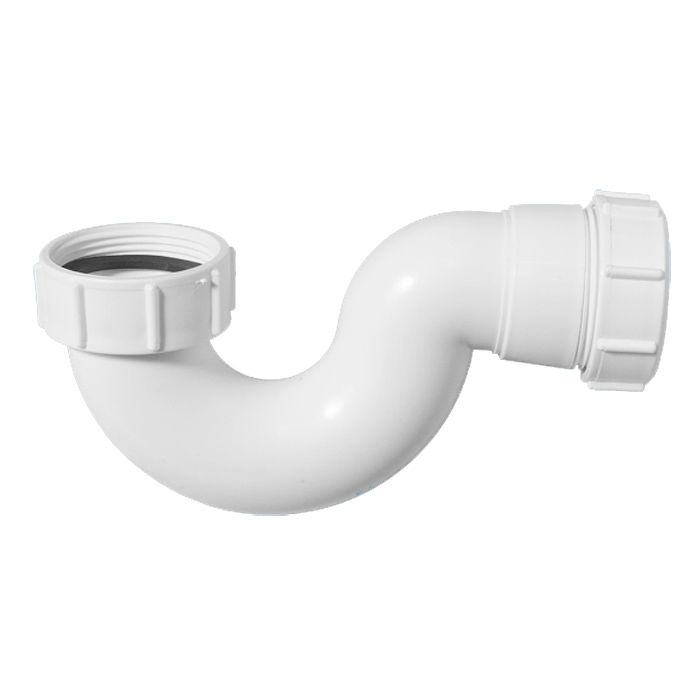 Сифон трубный P-образный (1 1/2"х40мм) без выпуска, H60мм, вых. 40мм McAlpine