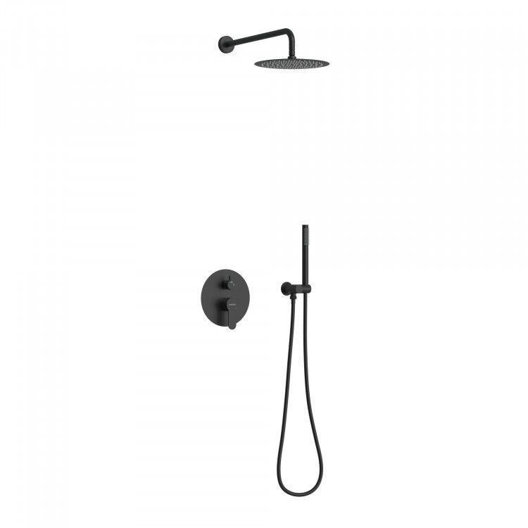Душевой комплект VENTAS 2R, черный матовый, BERGES