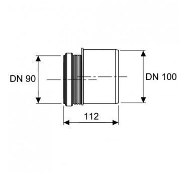 Адаптер DN90/DN100, TECE Адаптер DN90/DN100, TECE