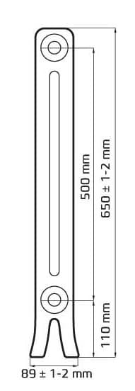 Радиатор чугунный Радимакс LOFT 500/70 (цена за секцию)																