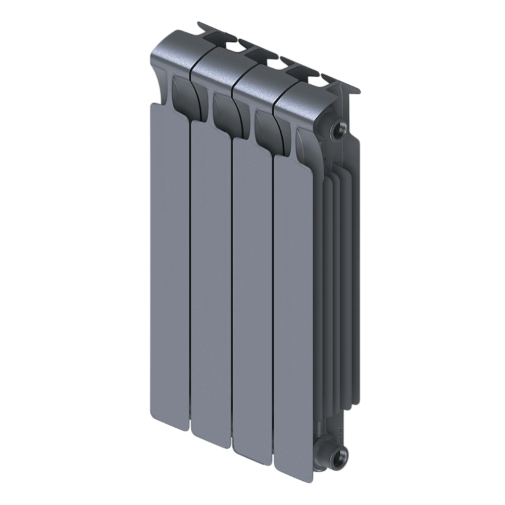 Радиатор биметаллический Monolit 500/100 мм  4 секции G3/4" боковое подключение Титан Rifar