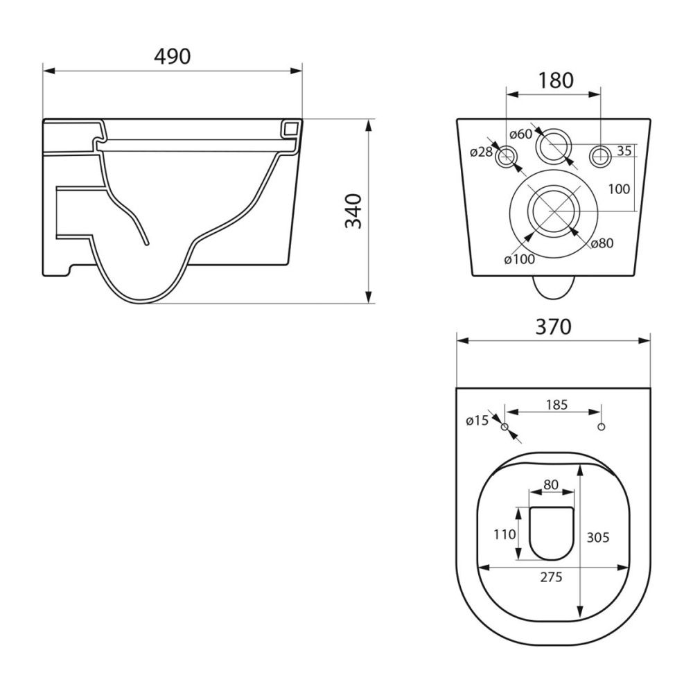 Унитаз подвесной Веста безободковый, белый, быстросъемное сиденье с микролифтом POINT