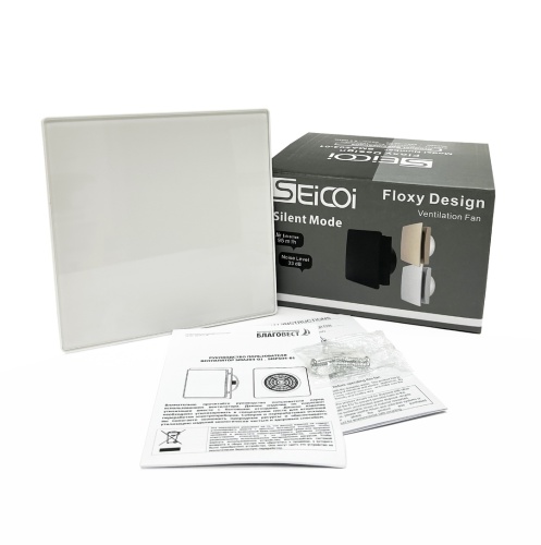 Вентилятор накладной  Seicoi Floxy Design 100 White Glass SMAD04-01G-W