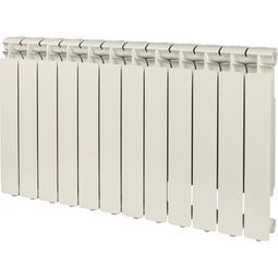 Радиатор алюминиевый STOUT Bravo 500 12 секций белый боковое подключение RAL9010