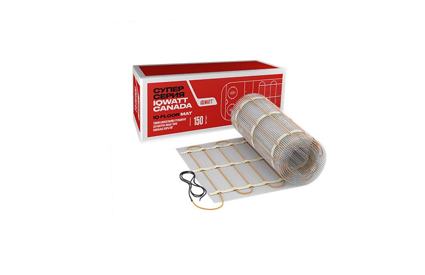 Мат электрический IQ FLOOR MAT -  1,0 (0,5х2) 150Вт/м2 (мощность секции 150 Вт)